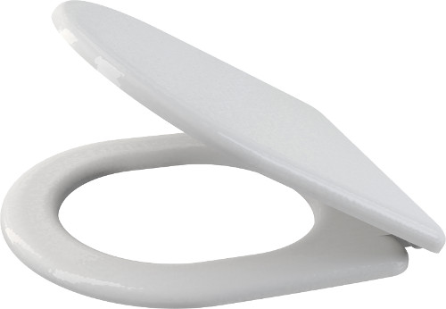 Κάλυμμα τουαλέτας γενικής χρήσης πλαστικό με αμορτισέρ λευκό - Κάντε κλικ στην εικόνα για να κλείσει